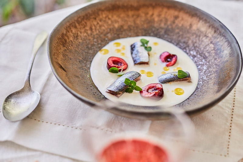 sopa fría de almendras